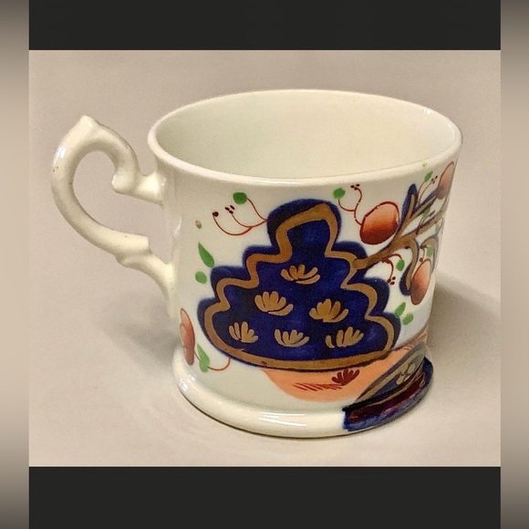 Cherry Tree Pattern Orange Copper Rust Lustre Gaudy Welsh Child’s Mug - Picture 4 of 10